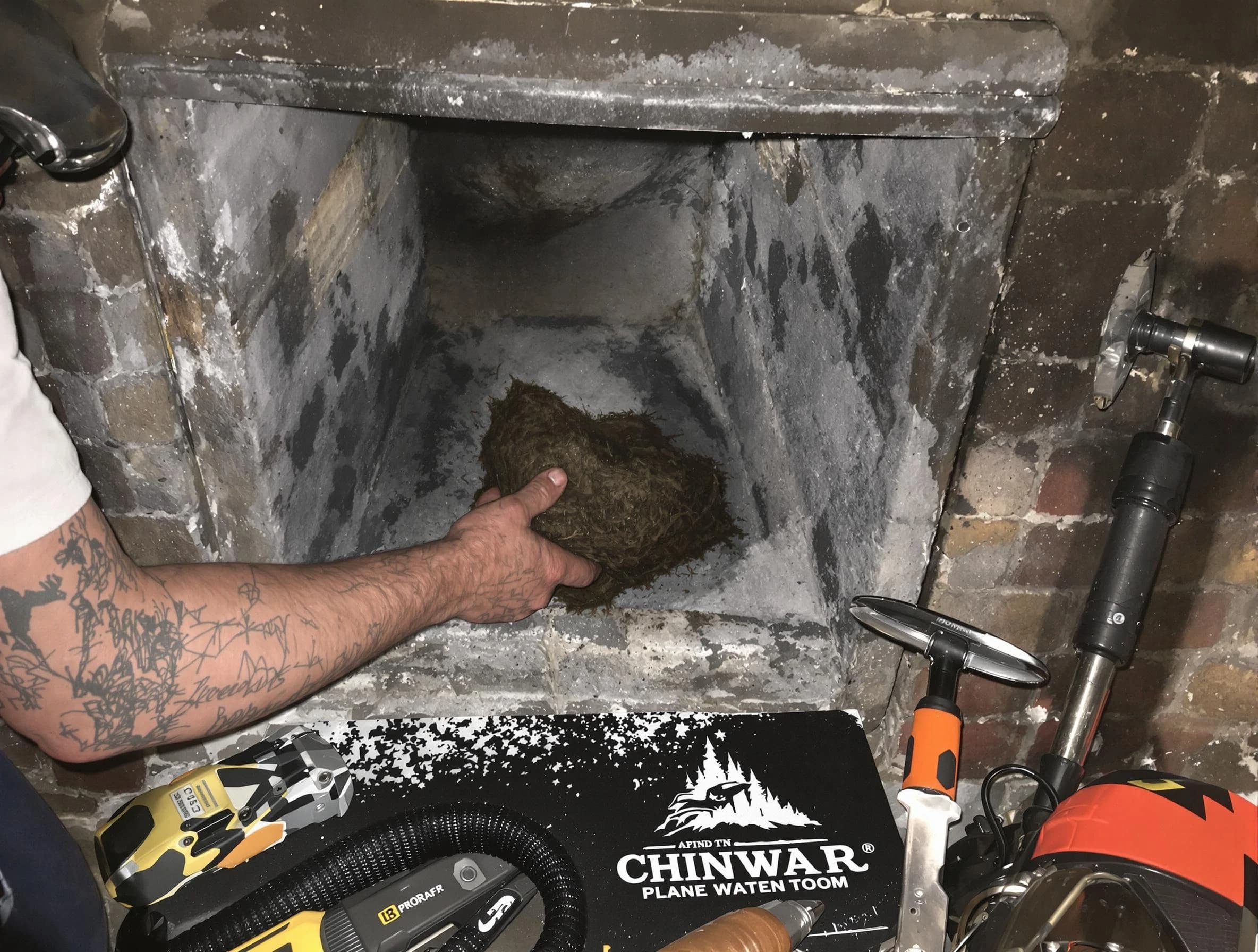 Guadalupe Chimney Sweep safely removing debris and screening chimney in Guadalupe, AZ