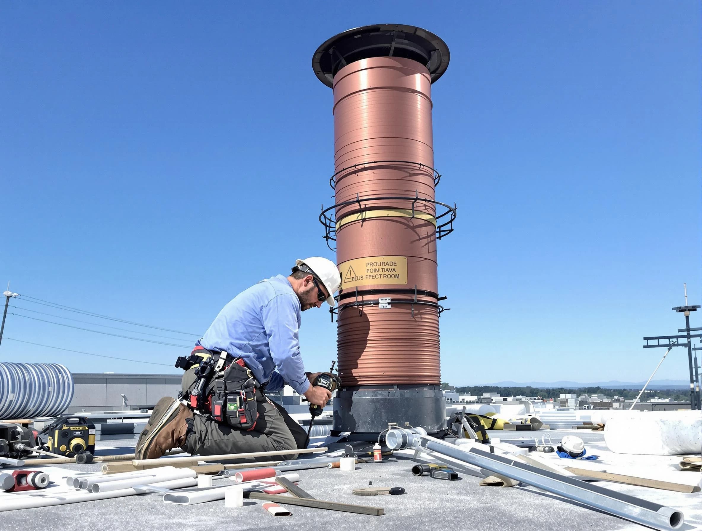Installed chimney liner by Guadalupe Chimney Sweep in Guadalupe, AZ