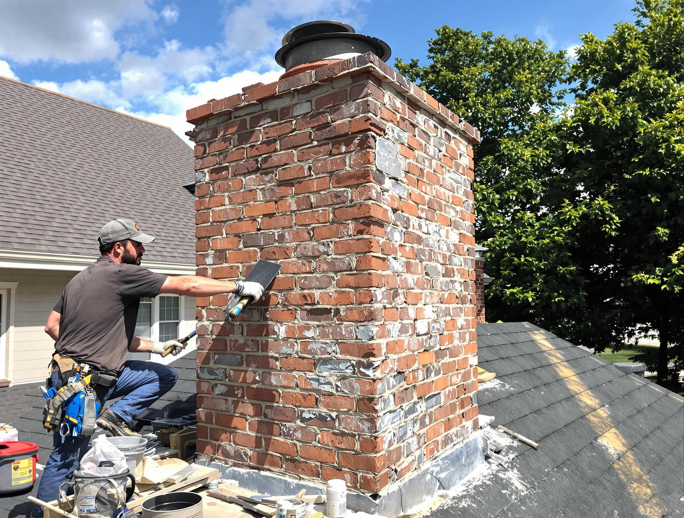 Completed chimney rebuild by Guadalupe Chimney Sweep in Guadalupe, AZ