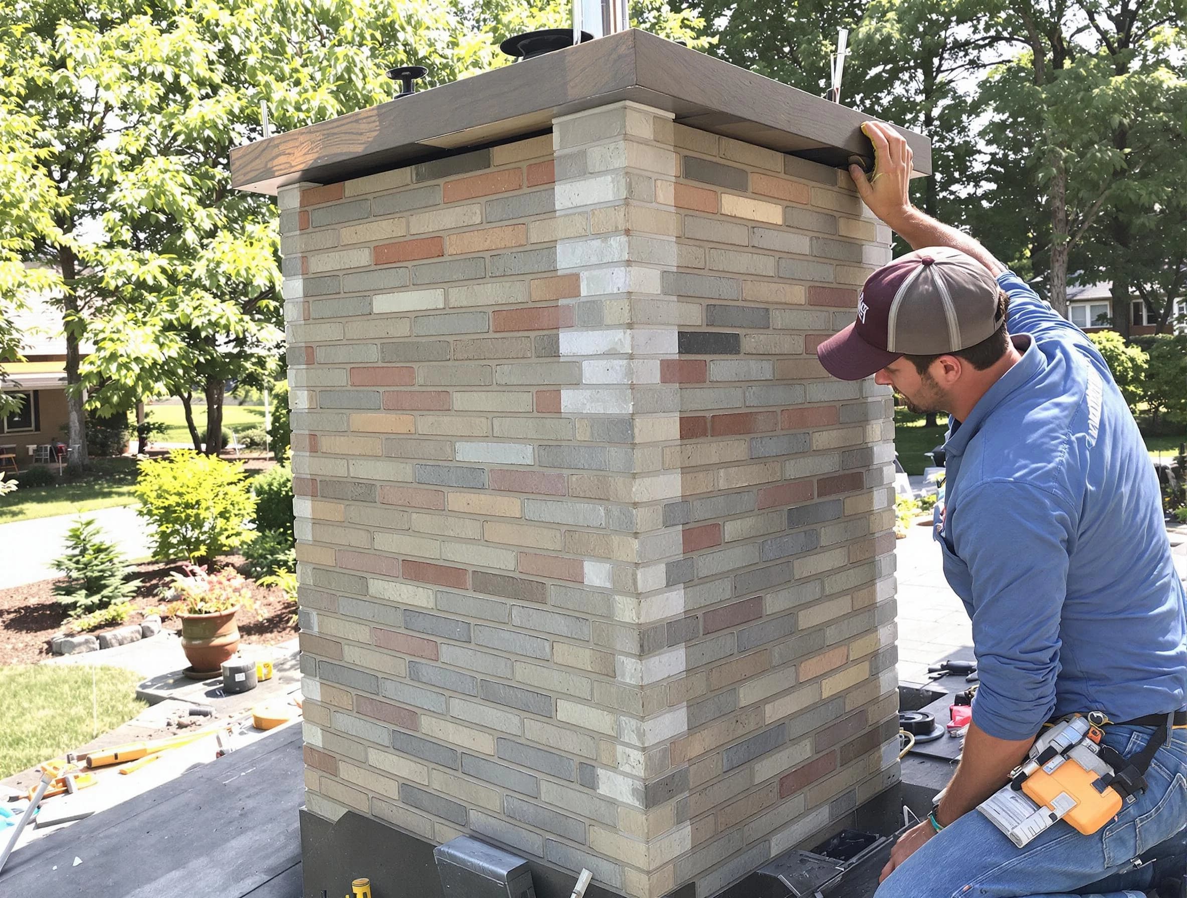Guadalupe Chimney Sweep completing a modern chimney remodel in Guadalupe, AZ