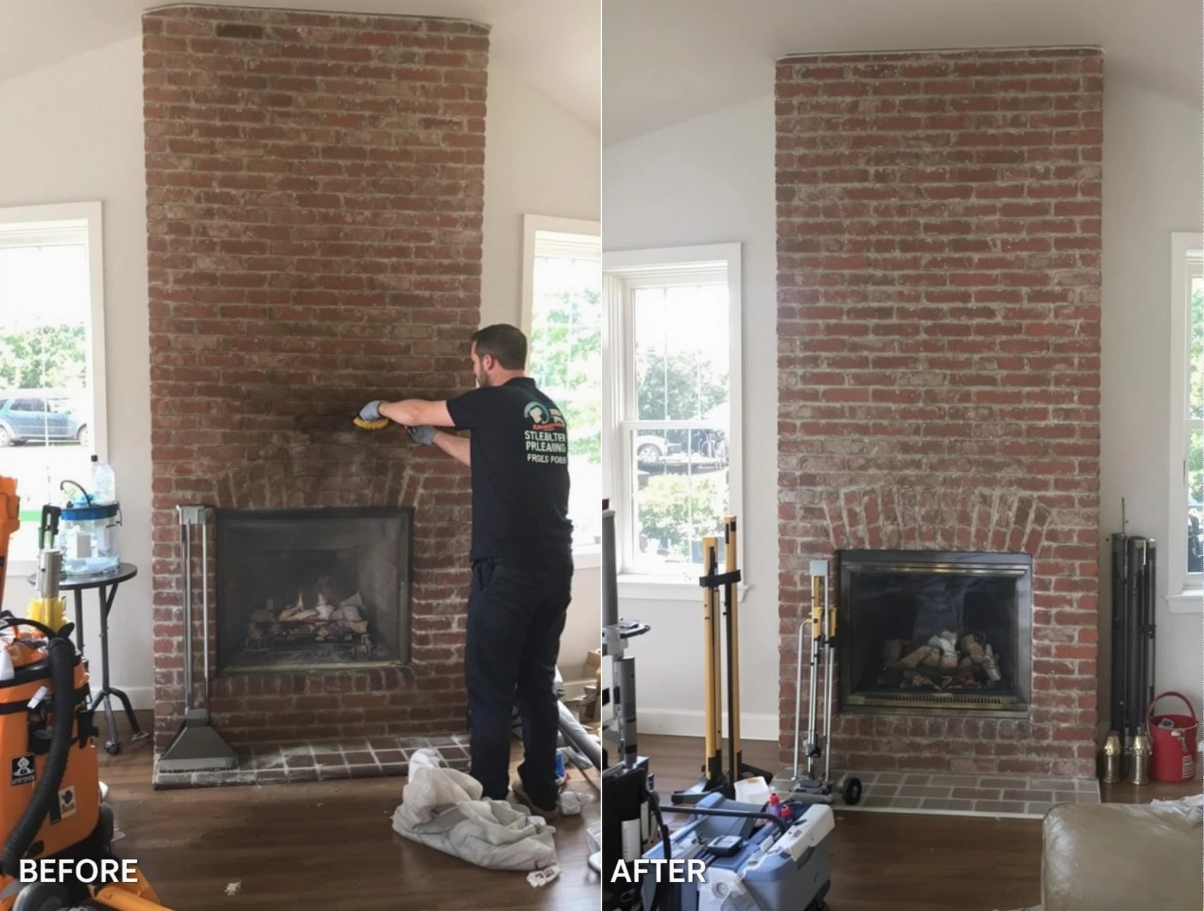 Finished chimney sweeping service by Guadalupe Chimney Sweep in Guadalupe, AZ