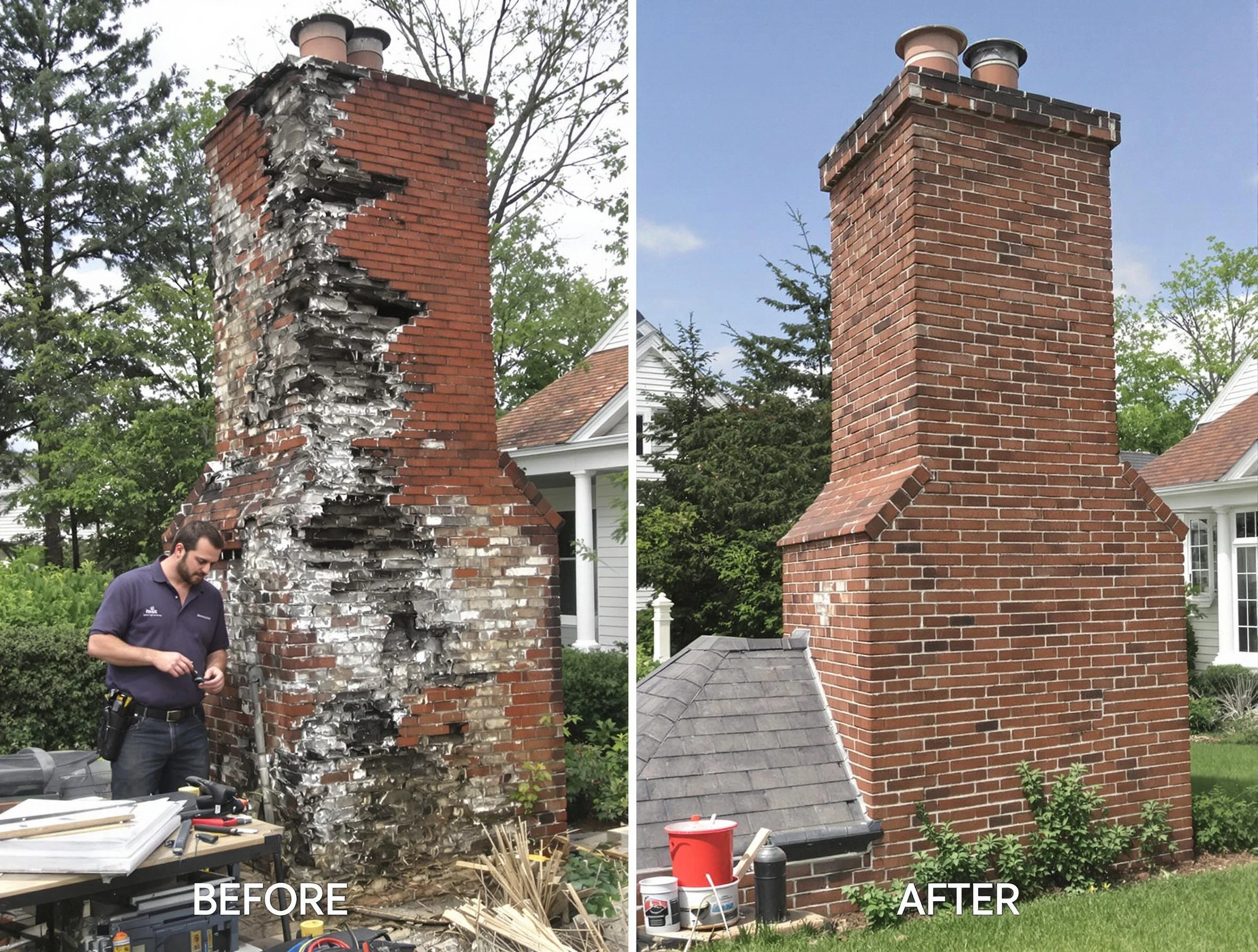 Guadalupe Chimney Sweep performing a full chimney restoration in Guadalupe, AZ