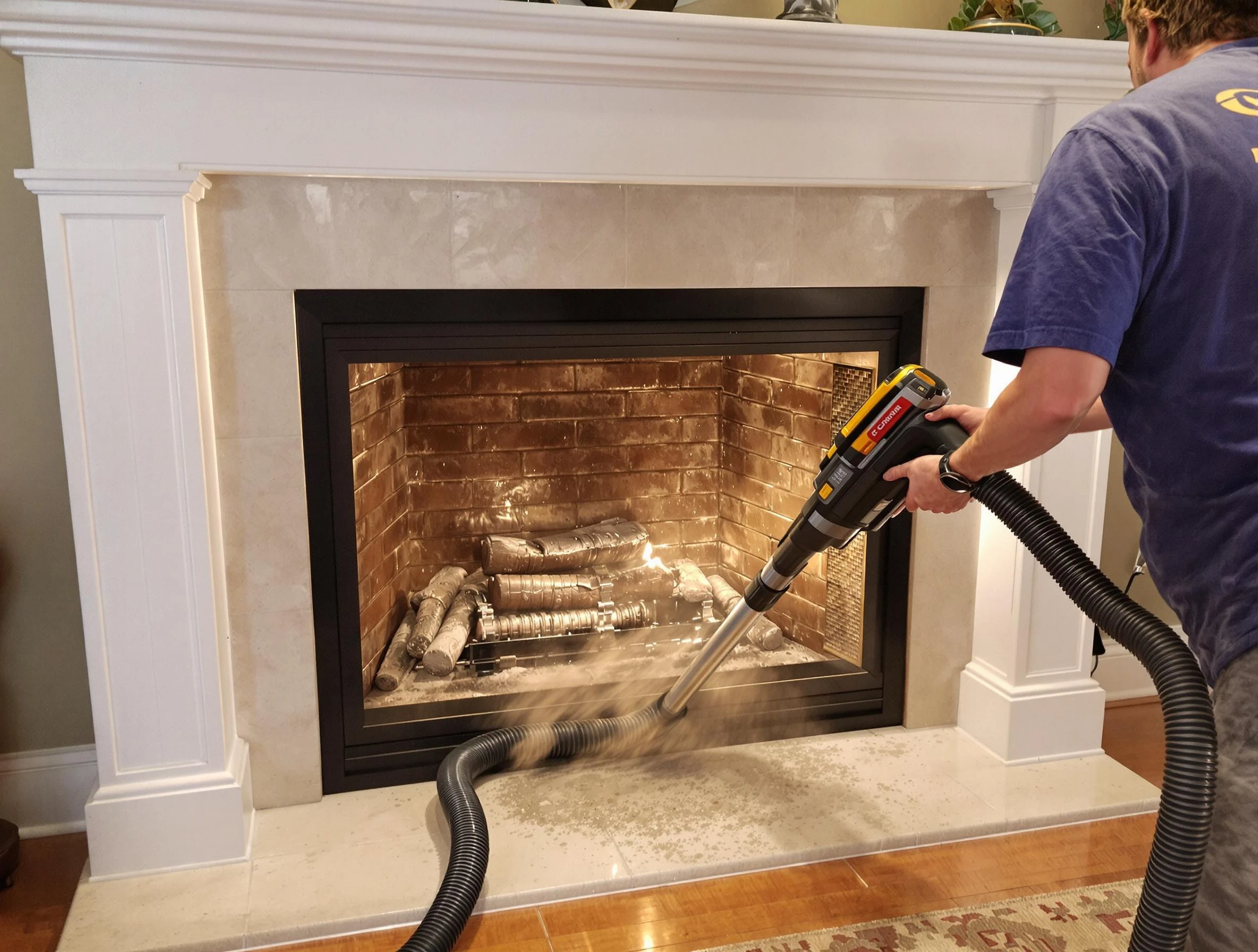 Fireplace cleaning performed by Guadalupe Chimney Sweep in Guadalupe, AZ