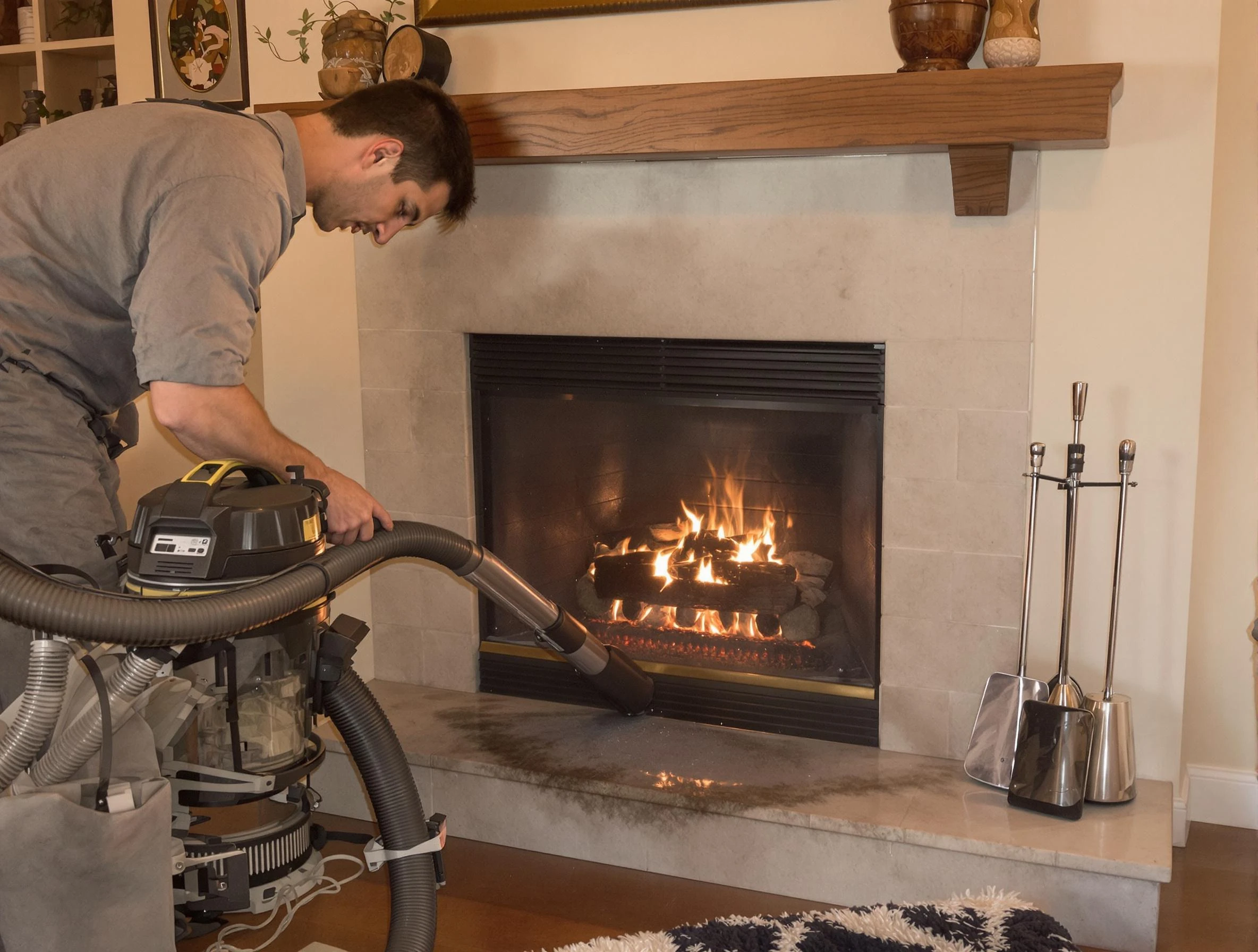 Routine fireplace upkeep by Guadalupe Chimney Sweep in Guadalupe, AZ