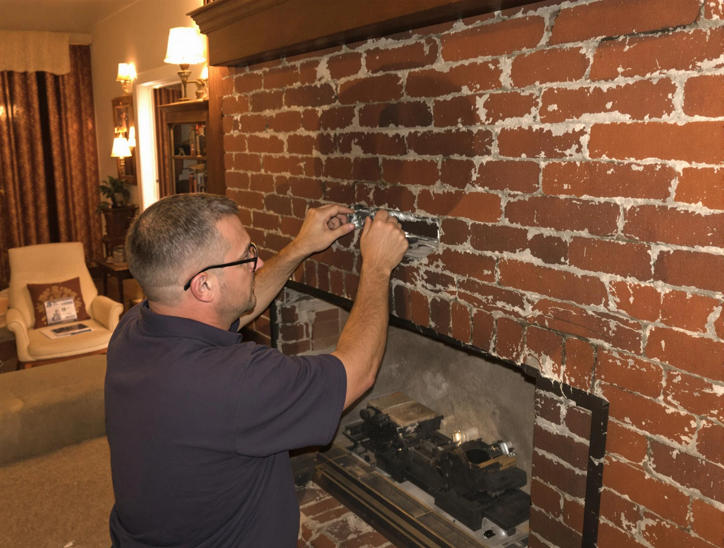 Guadalupe Chimney Sweep expert fixing a fireplace in Guadalupe, AZ