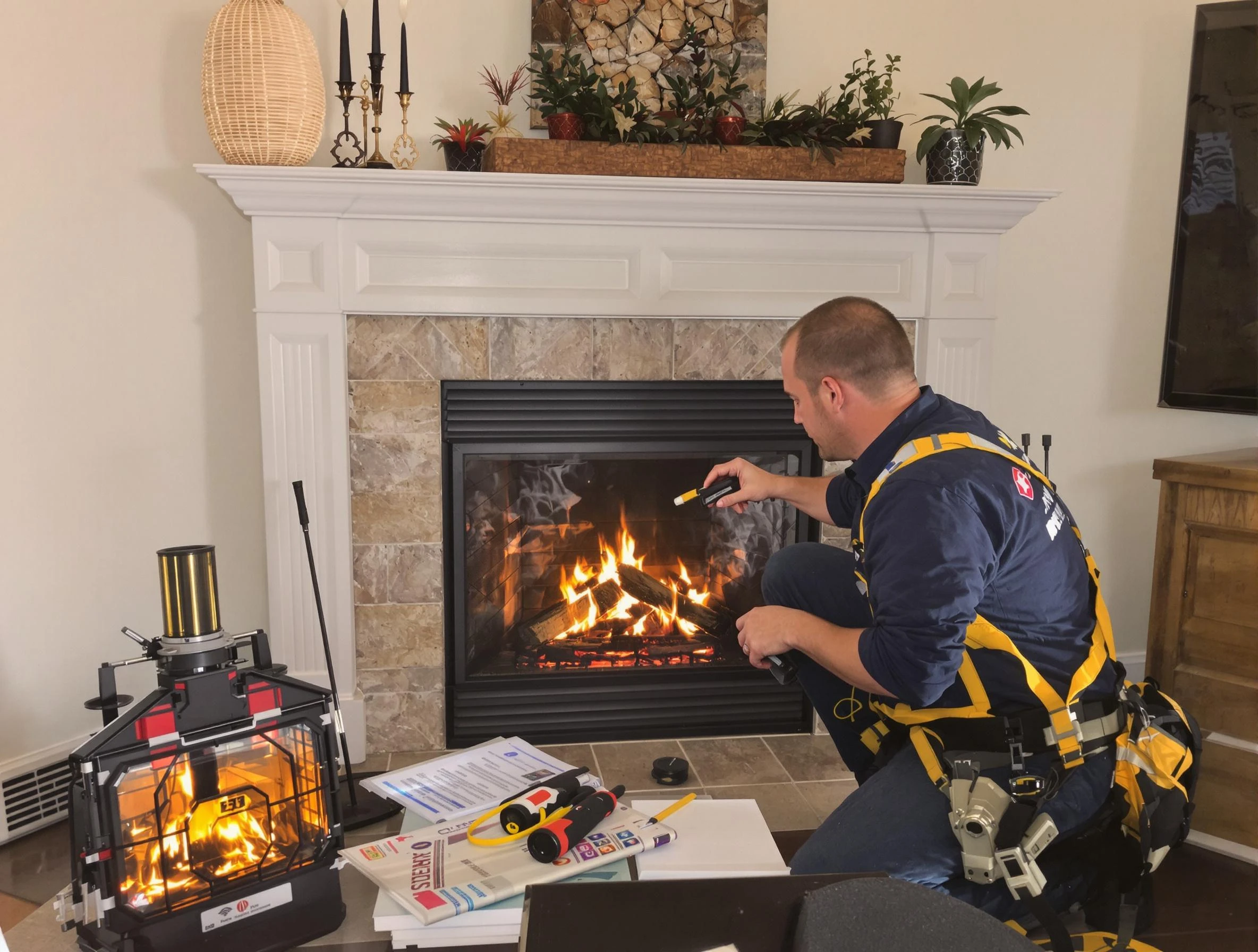 Safety-focused fireplace inspection by Guadalupe Chimney Sweep in Guadalupe, AZ